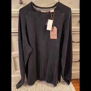 Weatherproof Vintage Weathered Navy Textured Long Sleeve Shirt Size XL NWT